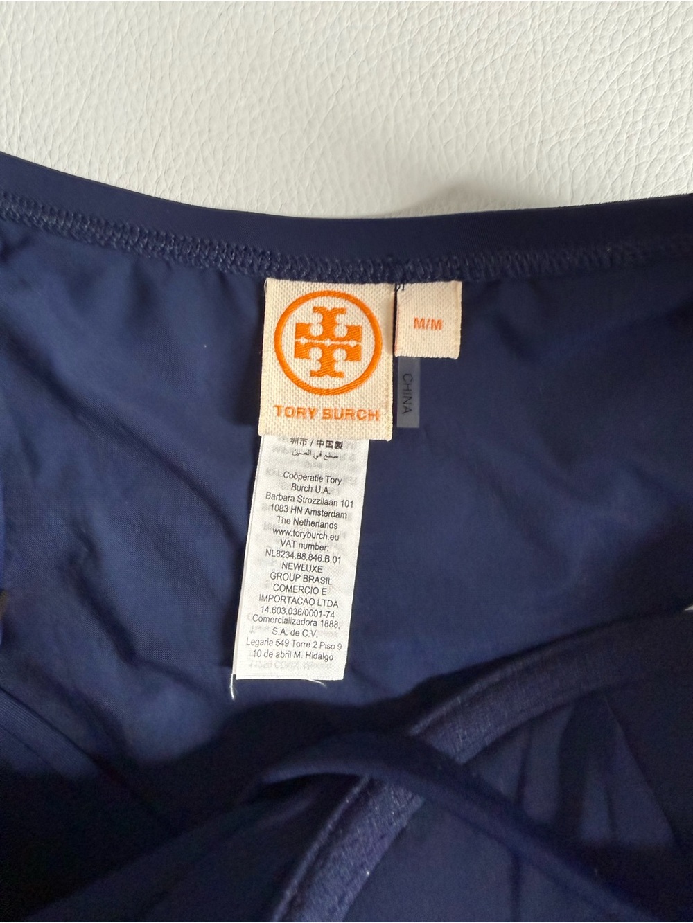Tory Burch Lipsi Colorblock Underwire One-Piece Swimsuit - Navy/White - Medium - Picture 9 of 11